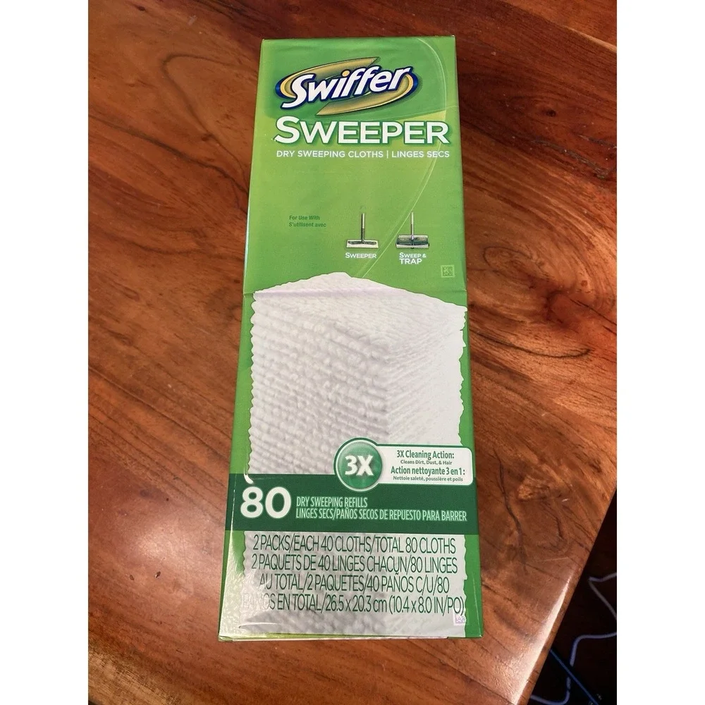 Swiffer Sweeper 80 DRY SWEEPING CLOTHS Multi‎ Surface Mop Pad Refill